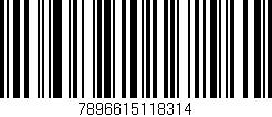 Código de barras (EAN, GTIN, SKU, ISBN): '7896615118314'