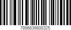 Código de barras (EAN, GTIN, SKU, ISBN): '7896639800325'