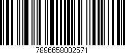 Código de barras (EAN, GTIN, SKU, ISBN): '7896658002571'