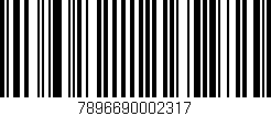 Código de barras (EAN, GTIN, SKU, ISBN): '7896690002317'