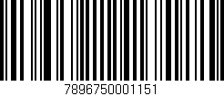 Código de barras (EAN, GTIN, SKU, ISBN): '7896750001151'