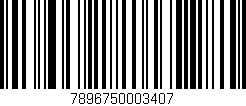 Código de barras (EAN, GTIN, SKU, ISBN): '7896750003407'