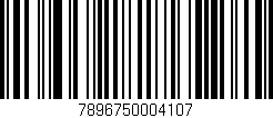 Código de barras (EAN, GTIN, SKU, ISBN): '7896750004107'