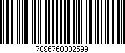 Código de barras (EAN, GTIN, SKU, ISBN): '7896760002599'