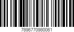 Código de barras (EAN, GTIN, SKU, ISBN): '7896770980061'