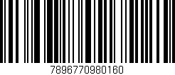 Código de barras (EAN, GTIN, SKU, ISBN): '7896770980160'