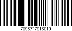 Código de barras (EAN, GTIN, SKU, ISBN): '7896777916018'