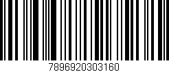 Código de barras (EAN, GTIN, SKU, ISBN): '7896920303160'