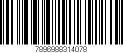 Código de barras (EAN, GTIN, SKU, ISBN): '7896988314078'