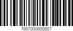 Código de barras (EAN, GTIN, SKU, ISBN): '7897000800807'