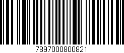 Código de barras (EAN, GTIN, SKU, ISBN): '7897000800821'