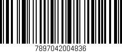 Código de barras (EAN, GTIN, SKU, ISBN): '7897042004836'