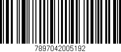 Código de barras (EAN, GTIN, SKU, ISBN): '7897042005192'