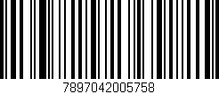 Código de barras (EAN, GTIN, SKU, ISBN): '7897042005758'
