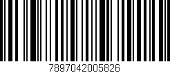 Código de barras (EAN, GTIN, SKU, ISBN): '7897042005826'