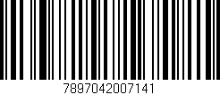 Código de barras (EAN, GTIN, SKU, ISBN): '7897042007141'