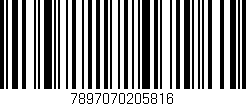Código de barras (EAN, GTIN, SKU, ISBN): '7897070205816'
