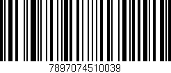 Código de barras (EAN, GTIN, SKU, ISBN): '7897074510039'