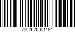Código de barras (EAN, GTIN, SKU, ISBN): '7897078001151'