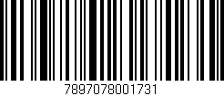 Código de barras (EAN, GTIN, SKU, ISBN): '7897078001731'