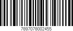 Código de barras (EAN, GTIN, SKU, ISBN): '7897078002455'