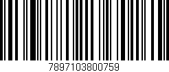 Código de barras (EAN, GTIN, SKU, ISBN): '7897103800759'
