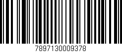 Código de barras (EAN, GTIN, SKU, ISBN): '7897130009378'