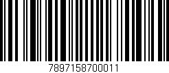 Código de barras (EAN, GTIN, SKU, ISBN): '7897158700011'