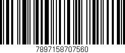 Código de barras (EAN, GTIN, SKU, ISBN): '7897158707560'