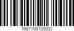 Código de barras (EAN, GTIN, SKU, ISBN): '7897158720002'