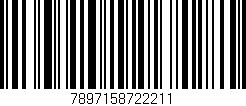 Código de barras (EAN, GTIN, SKU, ISBN): '7897158722211'