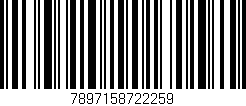 Código de barras (EAN, GTIN, SKU, ISBN): '7897158722259'