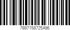 Código de barras (EAN, GTIN, SKU, ISBN): '7897158725496'