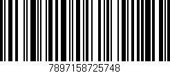 Código de barras (EAN, GTIN, SKU, ISBN): '7897158725748'