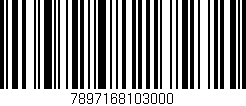 Código de barras (EAN, GTIN, SKU, ISBN): '7897168103000'