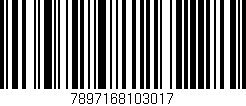 Código de barras (EAN, GTIN, SKU, ISBN): '7897168103017'