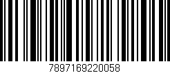 Código de barras (EAN, GTIN, SKU, ISBN): '7897169220058'