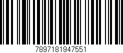 Código de barras (EAN, GTIN, SKU, ISBN): '7897181947551'