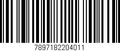 Código de barras (EAN, GTIN, SKU, ISBN): '7897182204011'