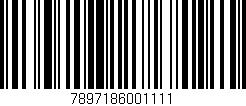Código de barras (EAN, GTIN, SKU, ISBN): '7897186001111'