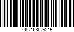 Código de barras (EAN, GTIN, SKU, ISBN): '7897186025315'