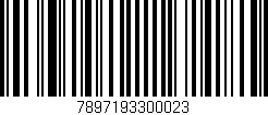 Código de barras (EAN, GTIN, SKU, ISBN): '7897193300023'