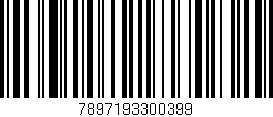 Código de barras (EAN, GTIN, SKU, ISBN): '7897193300399'