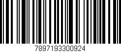 Código de barras (EAN, GTIN, SKU, ISBN): '7897193300924'