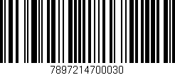 Código de barras (EAN, GTIN, SKU, ISBN): '7897214700030'