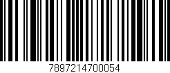 Código de barras (EAN, GTIN, SKU, ISBN): '7897214700054'