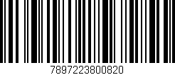 Código de barras (EAN, GTIN, SKU, ISBN): '7897223800820'