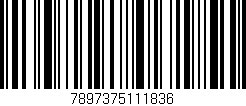 Código de barras (EAN, GTIN, SKU, ISBN): '7897375111836'