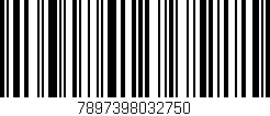Código de barras (EAN, GTIN, SKU, ISBN): '7897398032750'