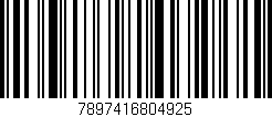 Código de barras (EAN, GTIN, SKU, ISBN): '7897416804925'